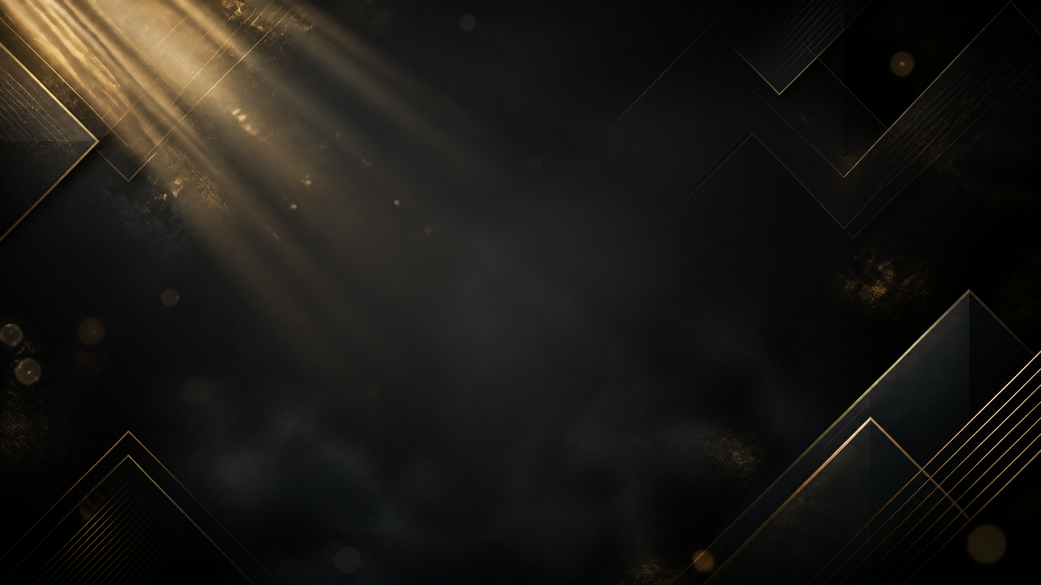 Abstract dark composition with gold geometric linework symbolizing structure and legacy