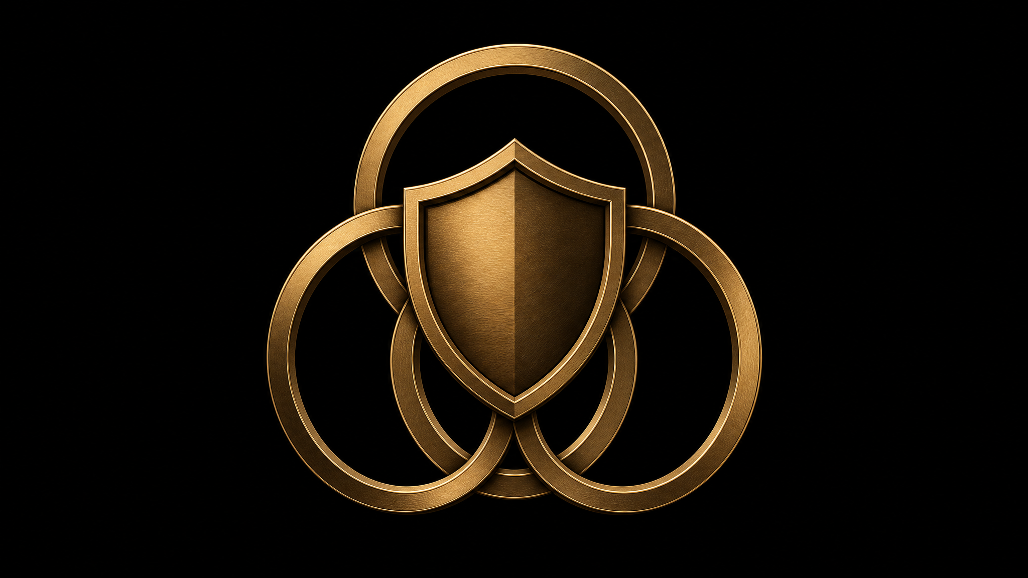 Gold geometric motif symbolizing protection and legacy
